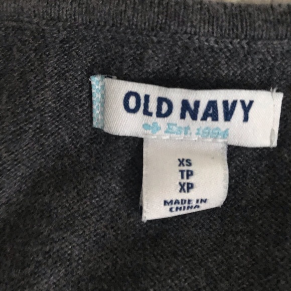 Old Navy charcoal vneck tunic sweater XS - Picture 2 of 4